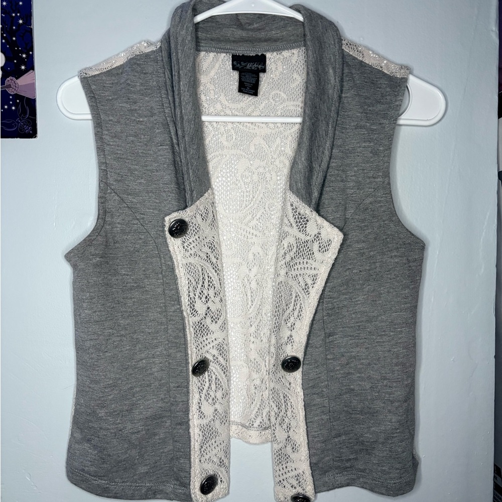 coquette lace vest